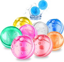 8Pcs Reusable Water Balloons Quick Refillable Water Balloon for Kids Adults Self - £31.23 GBP