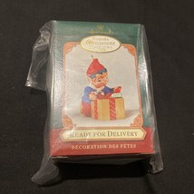 2001 Hallmark Ready For Delivery Christmas Ornament New IOB elf - $9.03