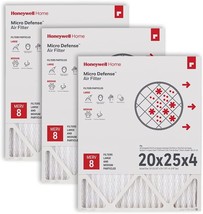 Air Filter For An Ac Furnace, 20X25X4 Merv 8 Honeywell Home (Cf100A1025-... - £85.84 GBP