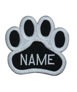 Custom Paw Print Embroidered Iron On Patch 2.75" x 3.0 Fur Baby Rainbow Bridge - $7.87 - $11.87