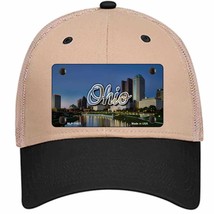 Ohio River City Skyline State Novelty Khaki Mesh License Plate Hat - £22.80 GBP