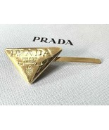 Prada Triangle Gold Metal Brooch 3 Hair Clip - $3,663.09 MXN