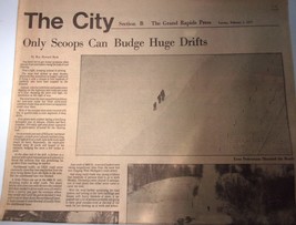Vtg The Grand Rapids Press MI Only Scoops Can Budge Huge Drifts Feb 1977 - €2,61 EUR