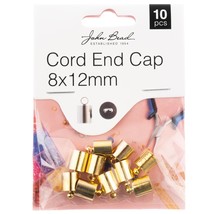 John Bead Cord End Cap 8x12mm 10/Pkg-Gold 1401179 - $10.22