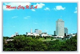Skyline Music City USA  Nashville Tennessee TN UNP Chrome Postcard T9 - $3.91