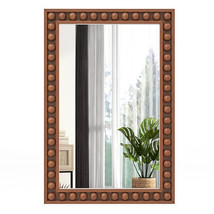 24 x 36 Inches Rustic Wall Mirror with Solid Wood Frame for Living Room  Bedroom - $2,755.41 MXN