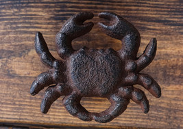 Set Of 4 Cast Iron Rustic Marine Sea Crab Drawer Cabinet Door Knobs Hard... - £15.89 GBP