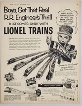 1952 Print Ad Lionel Train Sets Happy Boy Plays Engineer New York,NY - £15.33 GBP