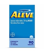 DAMAGED BOX- Aleve Naproxen Sodium Tablets 220 mg*10/2026* 90ct - €10,75 EUR