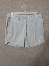 Nike Dri Fit Golf Shorts Womens 12 Gray Polka Dots Performance Stretch - £21.01 GBP