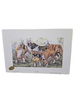 Boxer Puppies Rare Print Boxing Babies Darlene Wilson Limited Edition - £238.26 GBP