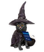 Black Cat with Witch Hat and Cape LED Light Up Cauldron Large 15&quot; Halloween - €36,49 EUR