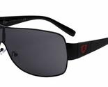 Khan Gearbox - Squared Curved One Piece Shield Sunglasses (Black Red) - $14.65