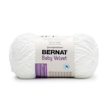 Bernat Baby Velvet Big Ball Yarn-Snowy White 164186-86060 - £35.85 GBP