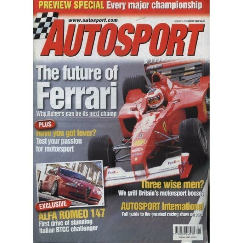 AUTOSPORT MAGAZINE - January 4 2001 - $3.42