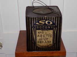 Vintage SOCONY 25 Pound Empty Arctic Cup Grease Can - €192,55 EUR