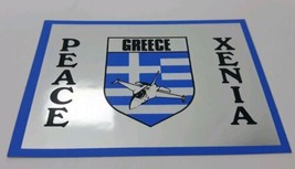 Peace Xenia Greece 4.5” x 3” Foil Sticker - $5.59