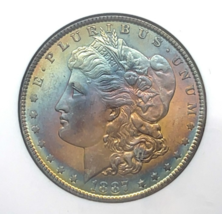 1887 Argent Morgan Dollar NGC MS64 Bataille Creek Collection Superbe Arc... - $78,242.60 MXN