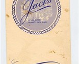 Jack&#39;s Desserts Menu State Street Albany New York 1970 - $17.82
