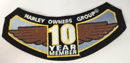 Harley Davidson Owners Group HOG 10 Year Member Rocker Patch NEW - $14.95