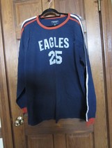 American Eagle Outfitters Navy Rugby Style LS Shirt - Size XXL - £14.00 GBP