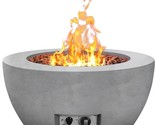 25 Inch Propane Fire Table, 50,000 Btu Large Concrete Fire Pit Table For... - $518.99