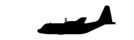 4&quot; us military aircraft silhouette c-130 lockheed hercules side decal usa made - £21.10 GBP