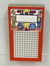 Vintage Hamilton Baby Hit 100 Carnival Theme Gambling Punch Board 5 Cent... - $14.36
