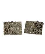 1970s Mens Silver Cufflinks, Abstract COOL, Make offer! - €213,59 EUR