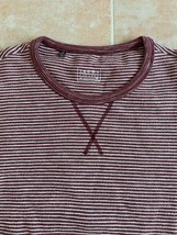 Jachs New York Sweatshirt Burgundy striped white cotton blend  Men size M - £36.27 GBP