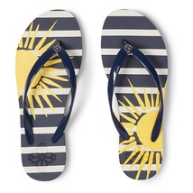 Kate Spade NY Women Flip Flop Thong Sandals Flyaway Size US 9B Navy Sun Striped - £40.35 GBP