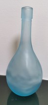 Awesome Vintage Light Blue Satin Glass Vase Bottle Jug Collectible Rare - £44.55 GBP