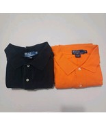 Lot Of 2 Ralph Lauren Polo Shirt Adult 2XB Big Cotton Blue &amp; Orange Casu... - $34.30 CAD