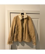 Liz Claiborne Suede jacket- faux fur size L - $334.15 MXN