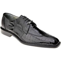 Belvedere Men Siena Dress Exotic shoes Formal Genuine Ostrich Leather 1463 black image 2