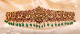 Bollywood Style Indian Kamar Bandh South Waist Belt Body Temple Kasu Jewelry - £224.63 GBP