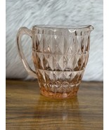 Vintage Jeanette Pitcher Windsor Pink Depression Glass Diamond 6-cups - $48.99 CAD