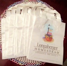Longaberger Homestead Plastic Gift Bags Tote Lot Of 10 Brand New - $10.00