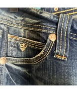 SANG REAL &quot;Only The Chosen&quot; Boot Cut Stretch Women&#39;s Jeans Size 27 Blue Y2k - $471.22 MXN