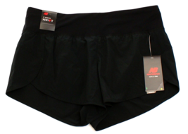 New Balance Women&#39;s M Black Running Shorts Brief Lined Wicking Stretch - £59.13 GBP