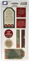 Cloud 9 Design Outdoors 8pc Chipboard Quote Stickers NEW 2007 Fall Chris... - £3.09 GBP