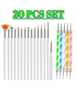Nail Art Design Dotting Painting Drawing Polish Brush Pen Tools UV Gel 2... - €14,35 EUR
