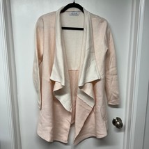 Chicwish Soft Blush Pink Ribbed Hem Drape Cardigan Waterfall Size Small ... - $33.66