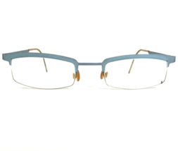 Vintage Lindberg Eyeglasses Frames Mod. 4005 Matte Blue Strip Titanium 48-21-125 - £193.55 GBP
