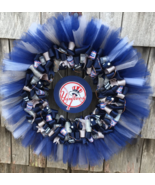 Handmade LED New York Yankees Loopy Ribbon Wreath w/ Tulle AND LIGHTS - €64,68 EUR