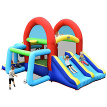 Inflatable Jumping Castle Bounce House with Dual Slides without Blower - Color: - £244.50 GBP