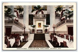 Hotel Gibson Florentine Room Grand Stairway Cincinnat Ohio UNP WB Postcard V21 - £2.10 GBP