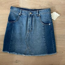 Altar&#39;d State Denim Frayed Hem Mini Skirt XS - $26.24