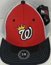 NEW Mens Washington Nationals W/ Crown Baseball Cap Fitted Mesh Hat Size... - $10.68