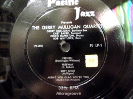The Gerry Mulligan Quartet-10&quot; LP-1953-VG+ Pacific Jazz PJ LP-1 - £7.91 GBP